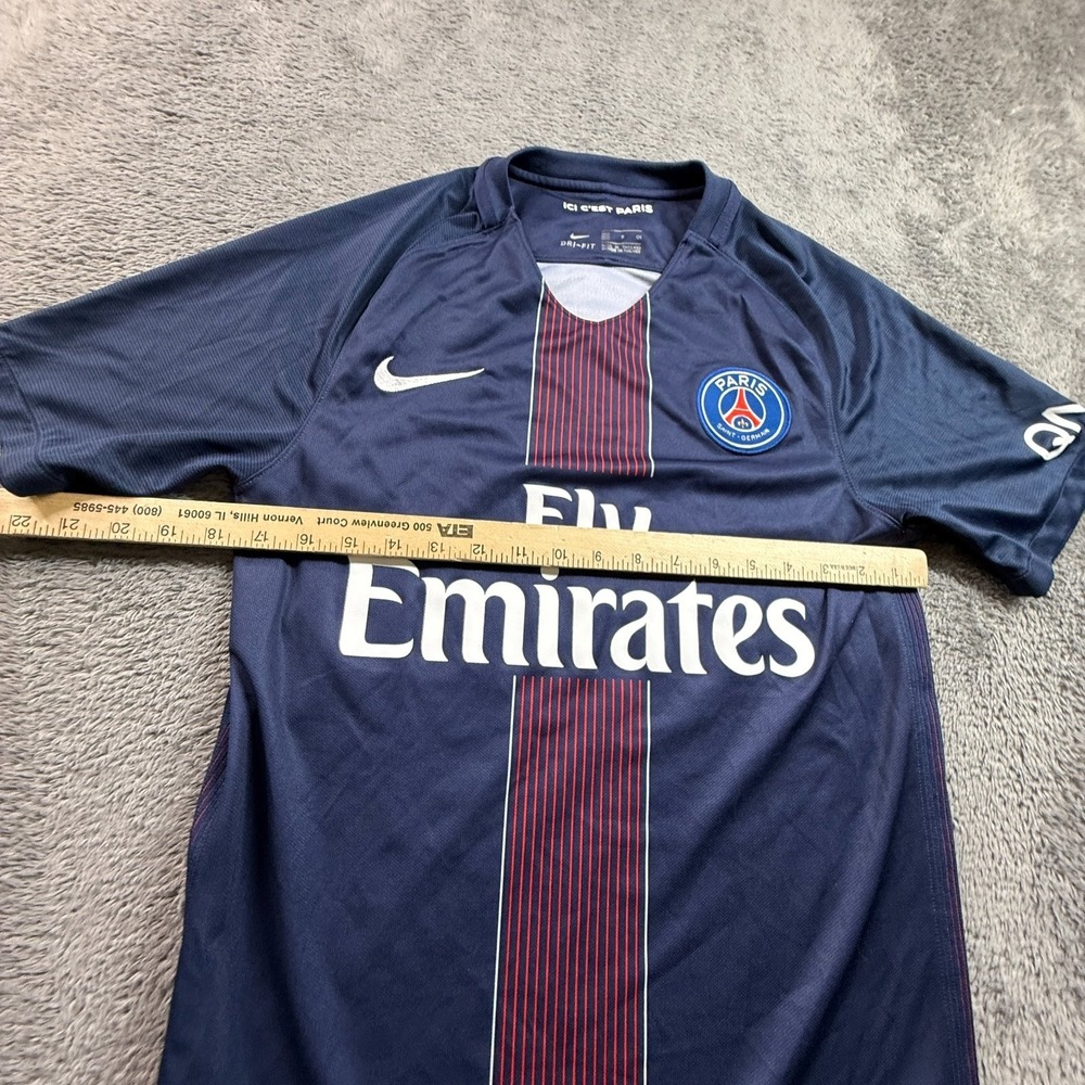 Nike PSG Paris Saint Germain S Men Soccer Jersey 2017/18 Home Blue Dri-Fit - Picture 8 of 8